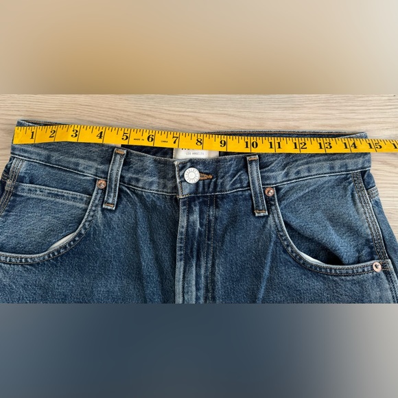 NWT AGOLDE Magda Denim Carpenter Darkness High Waist Loose fit 27 Organic Denim - Picture 13 of 13